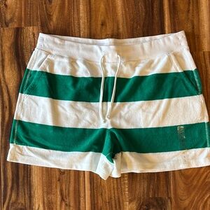Ralph Lauren Green and White Striped Women's Shorts